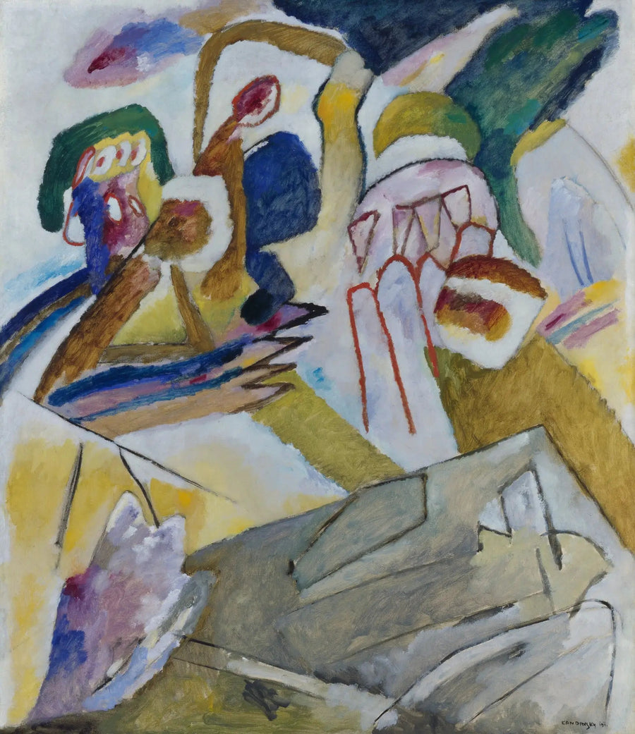 Improvisaatio 18 (hautakiven kanssa) - Vassily Kandinsky