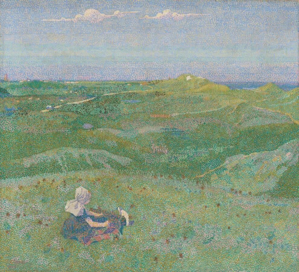 In de duinen te Domburg - Jan Toorop image 1 copie de tableau peinte à la main