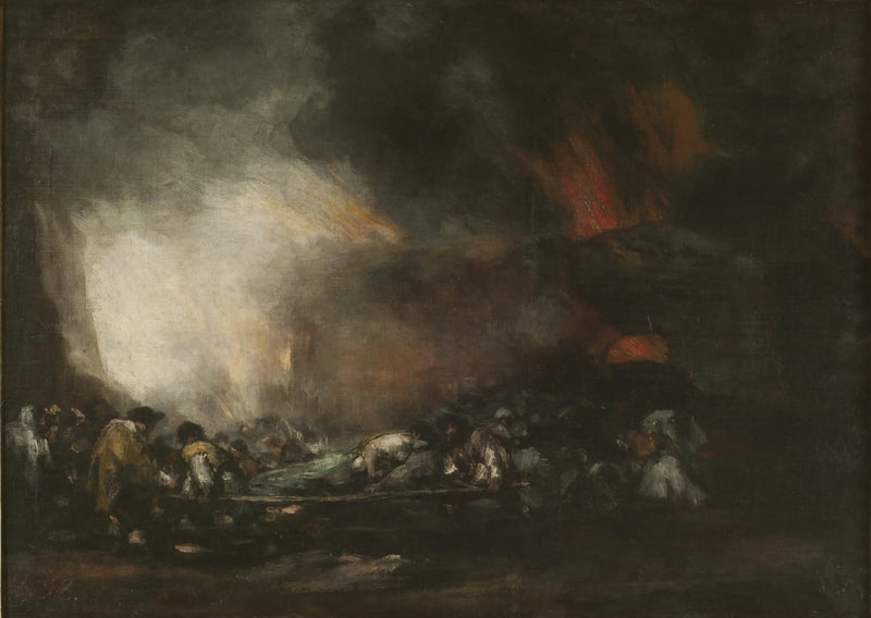 Sairaalan tulipalo - Francisco de Goya