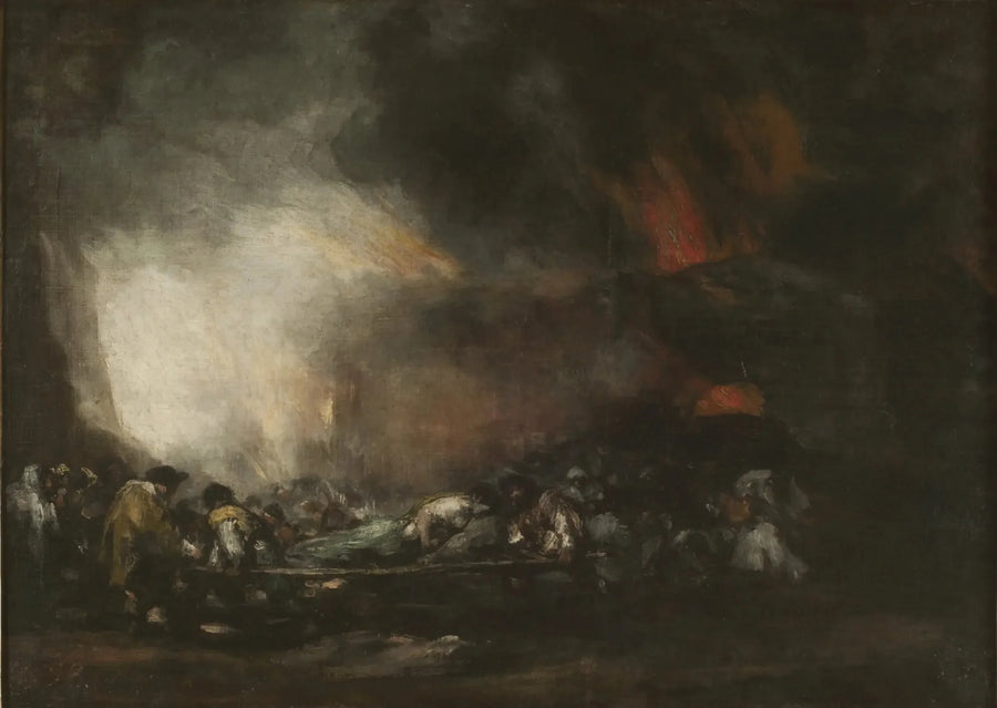 Sairaalan tulipalo - Francisco de Goya