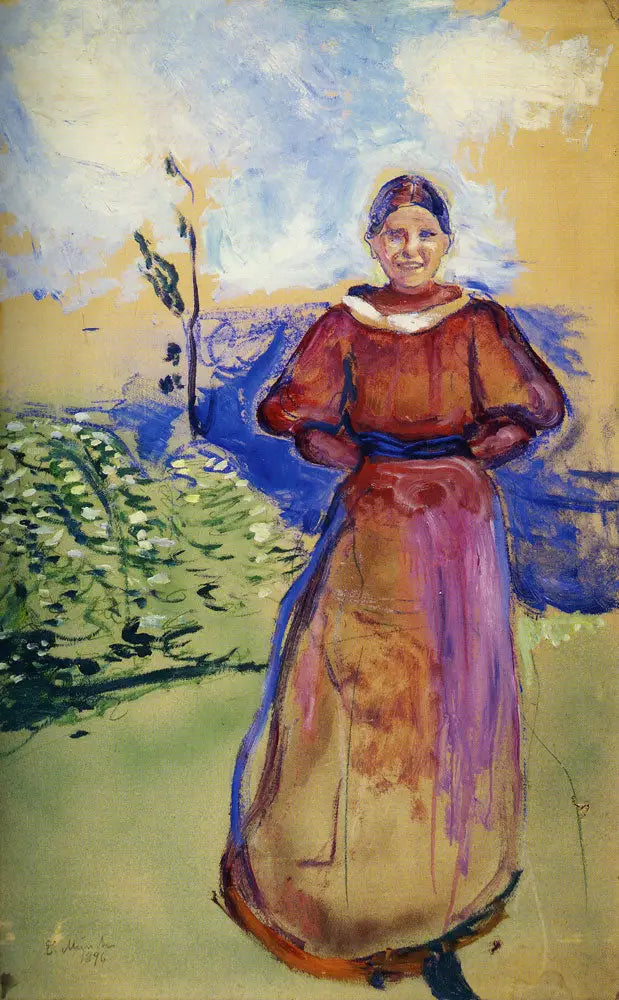 Inger punaisessa mekossa - Edvard Munch