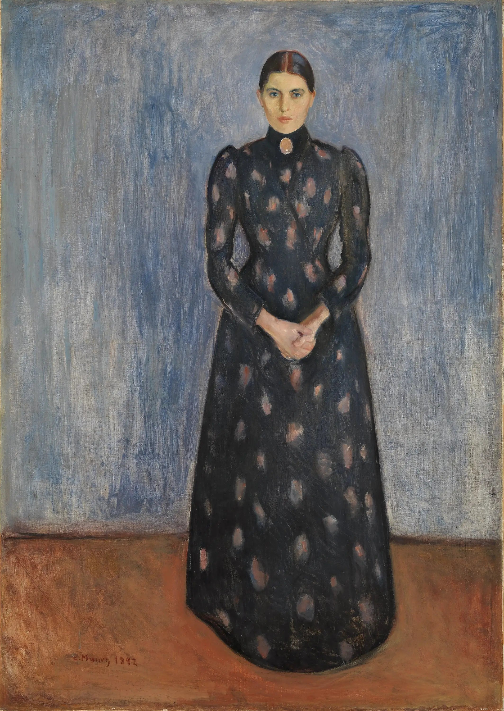 Inger en noir et violet - Edvard Munch image 1 reproduction de peinture à l’huile