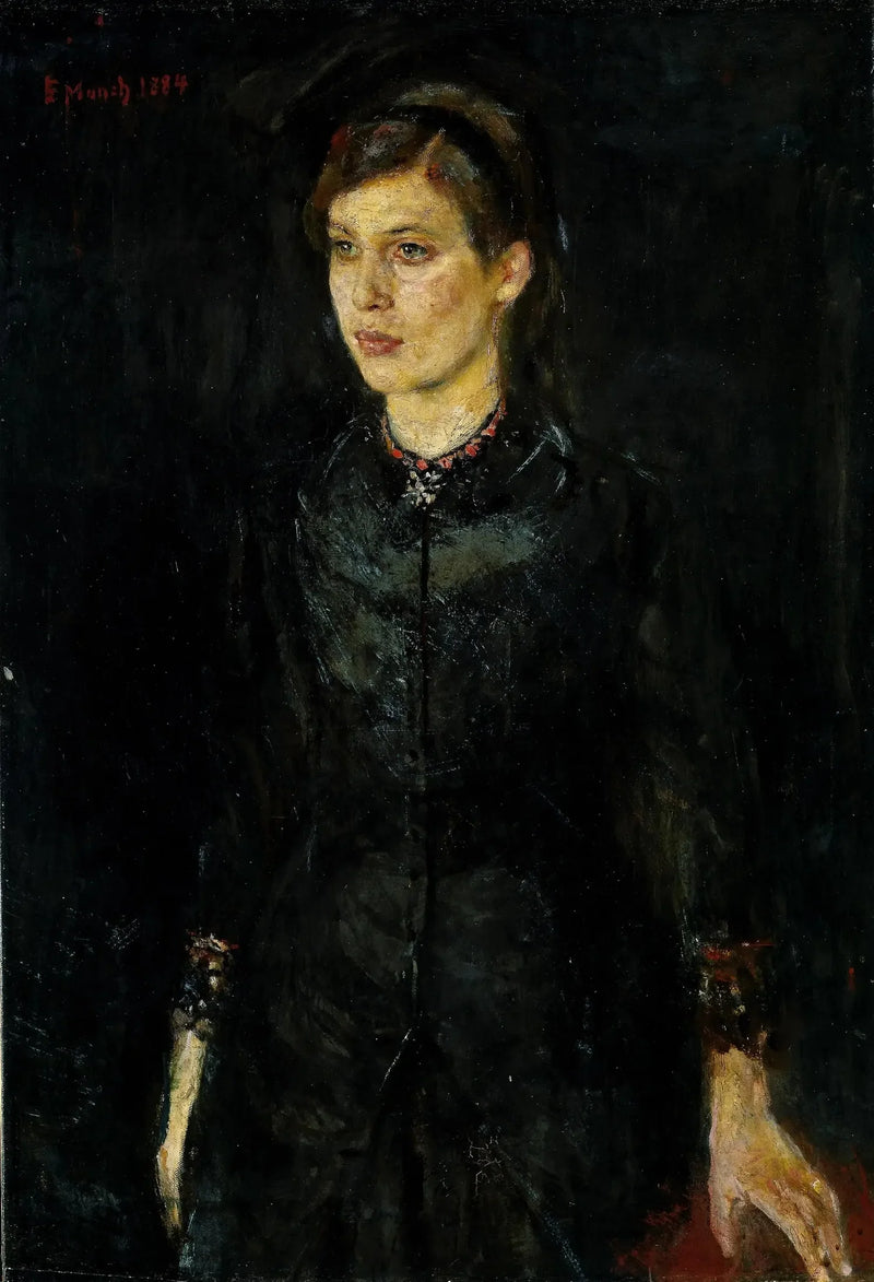 Inger Munch mustassa - Edvard Munch