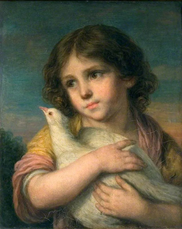 Innocence : Tyttö ja kyyhky - Jean-Baptiste Greuze
