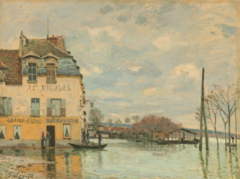 Tulvat Port-Marlyssä - Alfred Sisley