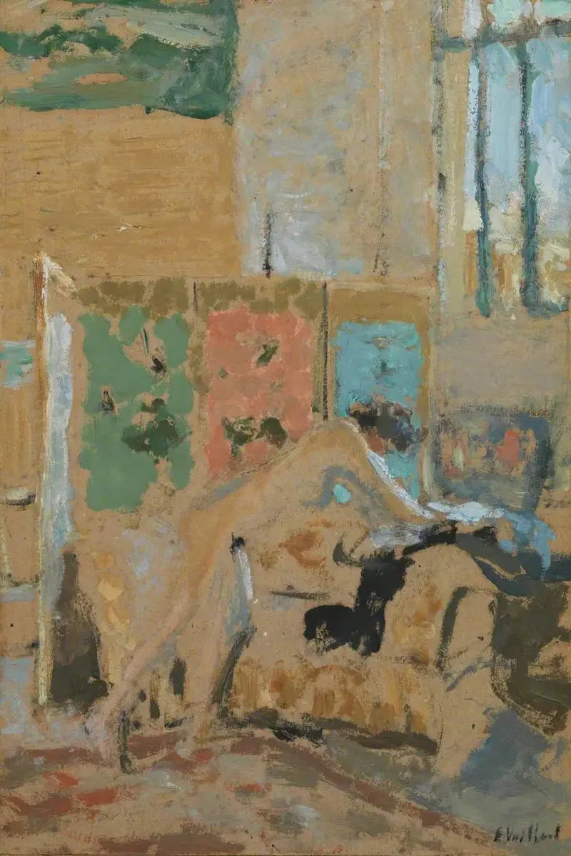 Sisätila näytön kanssa - Édouard Vuillard