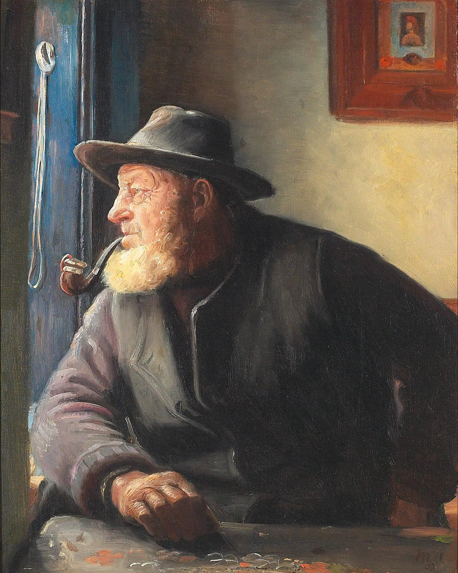 Sisustus, jossa kalastaja Ole Svendsen ikkunassa. - Michael Peter Ancher