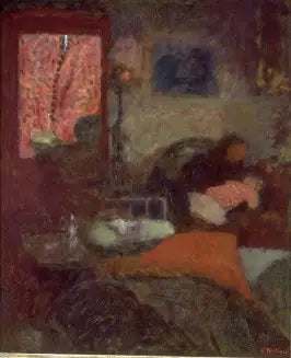 Sisätiloissa äidin ja lapsen kanssa - Édouard Vuillard