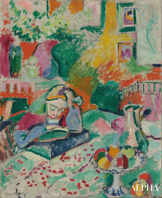 Intérieur avec une jeune fille en train de lire - Matisse - Reproductions de tableaux et peintures haut de gamme