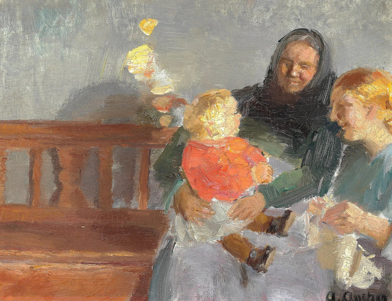 Aurinkoinen sisämaa, kolme sukupolvea. - Anna Ancher