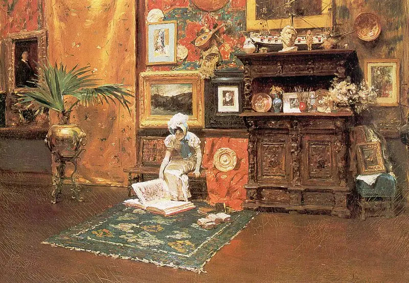 Työpajan sisätila - William Merritt Chase
