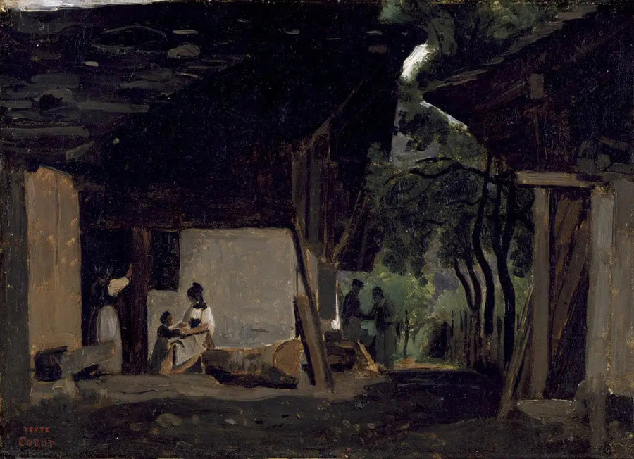 Oberland Bernoisin mökin sisustus - Jean-Baptiste Camille Corot