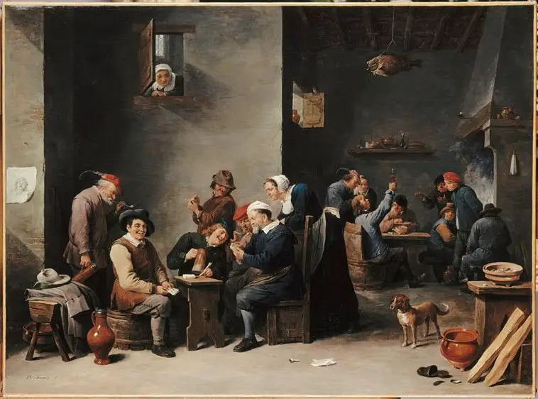 Kabarettin sisätilat. Korttipeli - David Teniers nuorempi