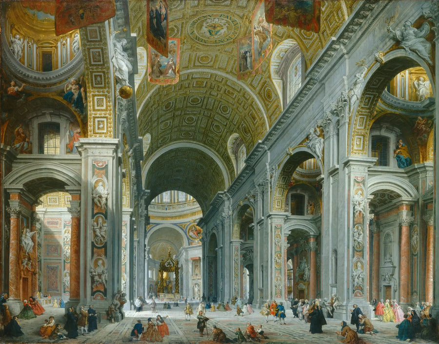 Pyhän Pietarin sisätilat, Rooma - Giovanni Paolo Panini