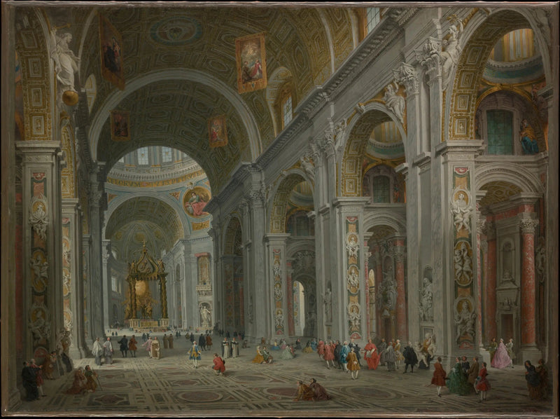 Pyhän Pietarin sisätilat, Rooma - Giovanni Paolo Panini