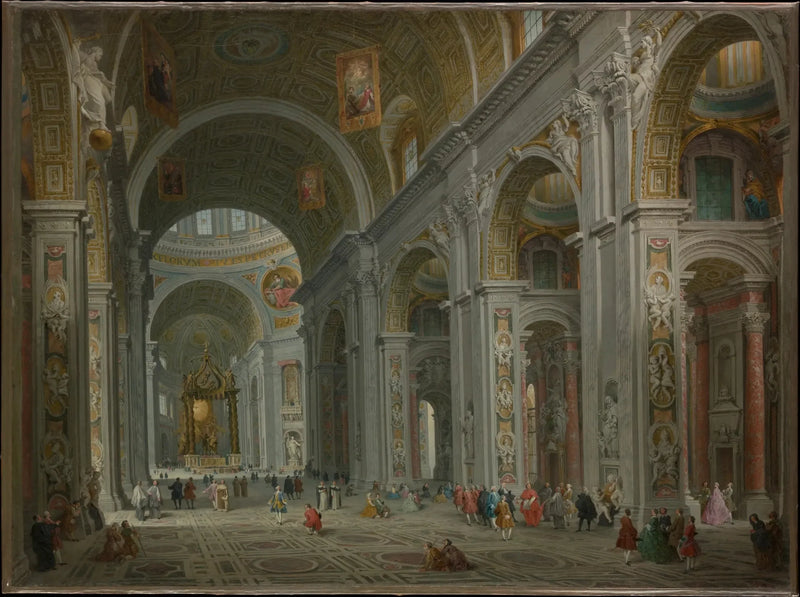 Pyhän Pietarin sisätilat, Rooma - Giovanni Paolo Panini