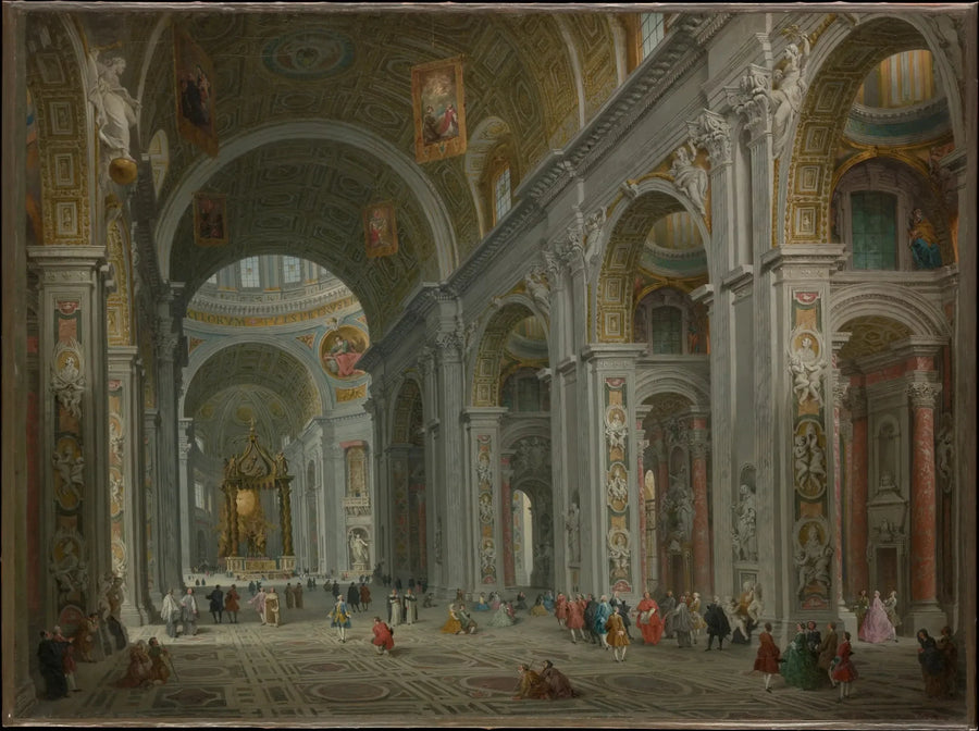 Pyhän Pietarin sisätilat, Rooma - Giovanni Paolo Panini