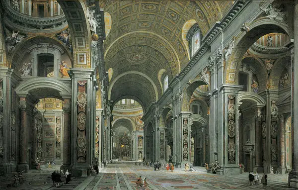 Pyhän Pietarin sisätilat, Rooma - Giovanni Paolo Panini