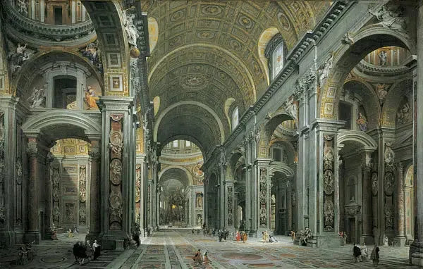 Pyhän Pietarin sisätilat, Rooma - Giovanni Paolo Panini