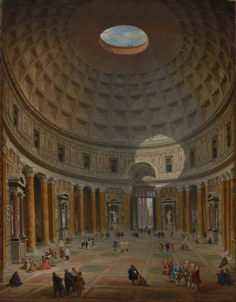 Pantheonin sisätilat, Rooma - Giovanni Paolo Panini