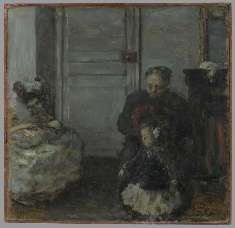 Sisustus, nainen ja lapset - Pierre Bonnard