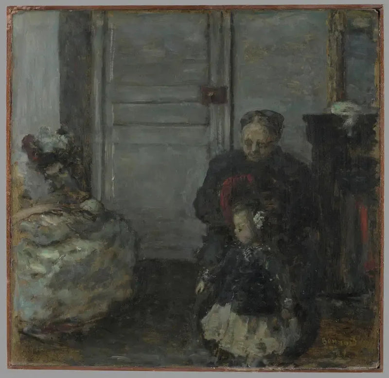 Sisustus, nainen ja lapset - Pierre Bonnard