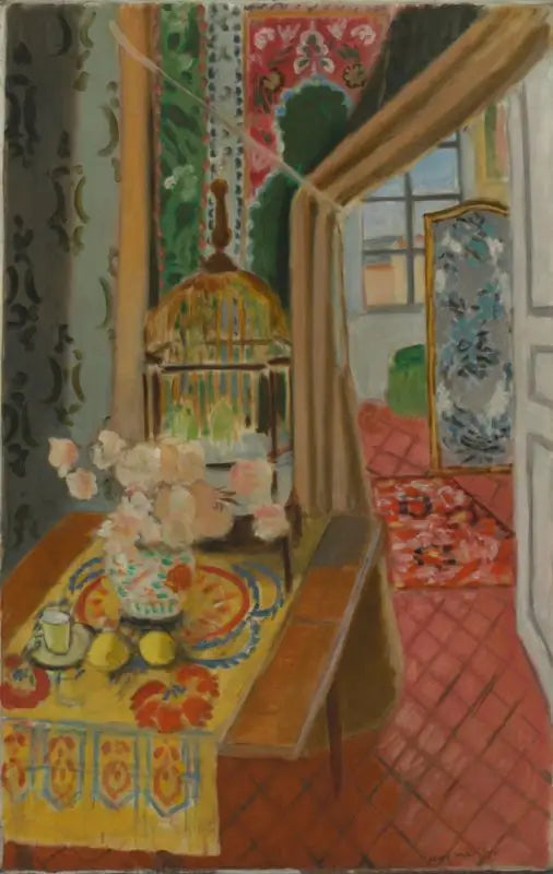 Sisustus, kukat ja undulaatit - Henri Matisse