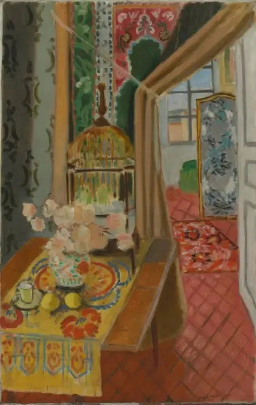 Sisustus, kukat ja undulaatit - Henri Matisse