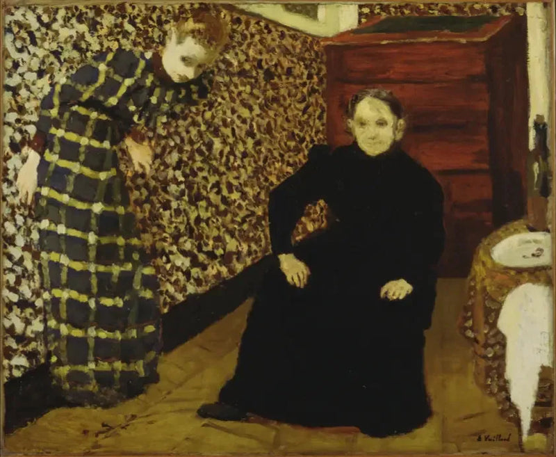 Taiteilijan Äiti ja Sisko Sisustus - Édouard Vuillard