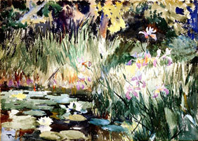 Iris ja lys - Frank Weston Benson