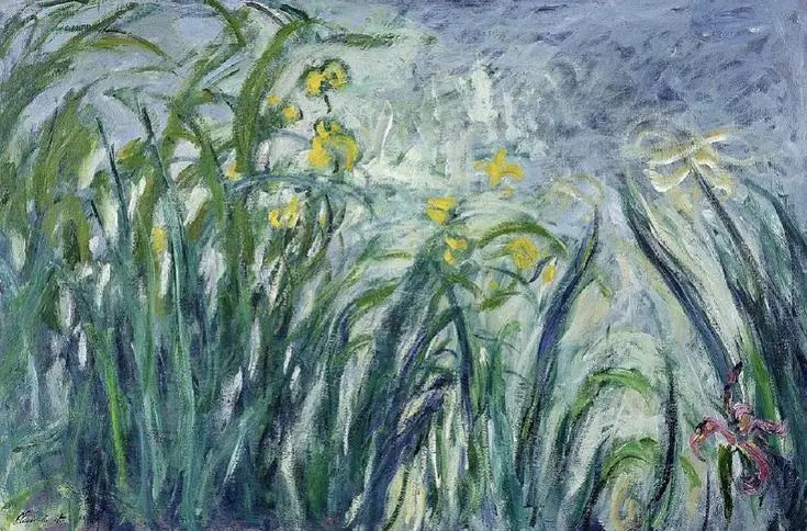 Keltaiset ja violetit iirikset - Claude Monet