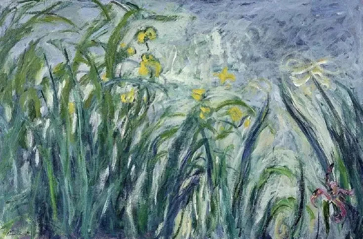 Keltaiset ja violetit iirikset - Claude Monet