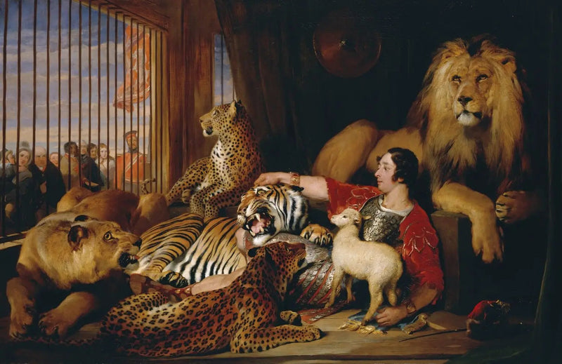 Isaac van Amburgh ja hänen eläimensä - Edwin Henry Landseer