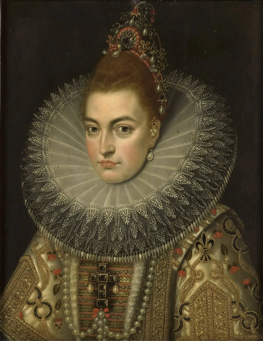 Isabelle Claire Eugénie, vaimo arkkiherttua Albert VII - Frans Pourbus nuorempi
