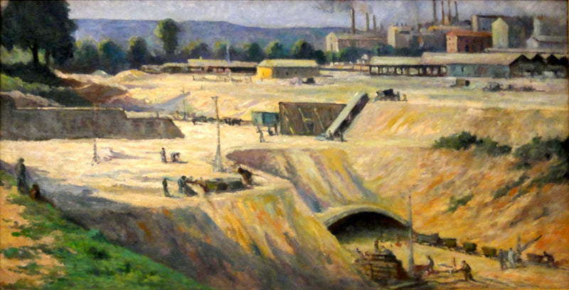 Issy-les-Moulineaux, työmaa metroa varten - Maximilien Luce