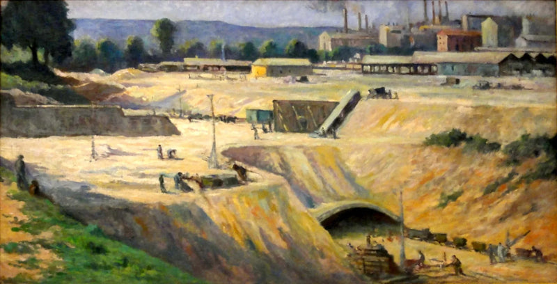 Issy-les-Moulineaux, työmaa metroa varten - Maximilien Luce