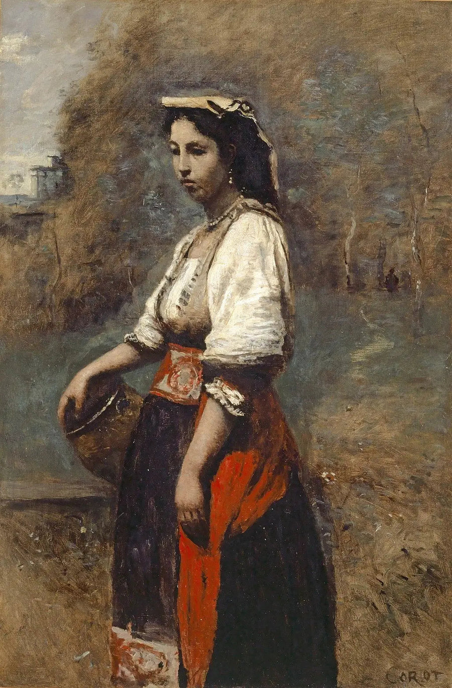 Italialainen suihkulähde - Jean-Baptiste Camille Corot
