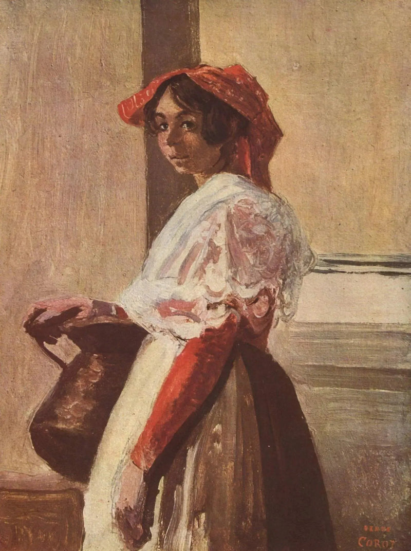 Italialainen keitintä ja kannua - Jean-Baptiste Camille Corot