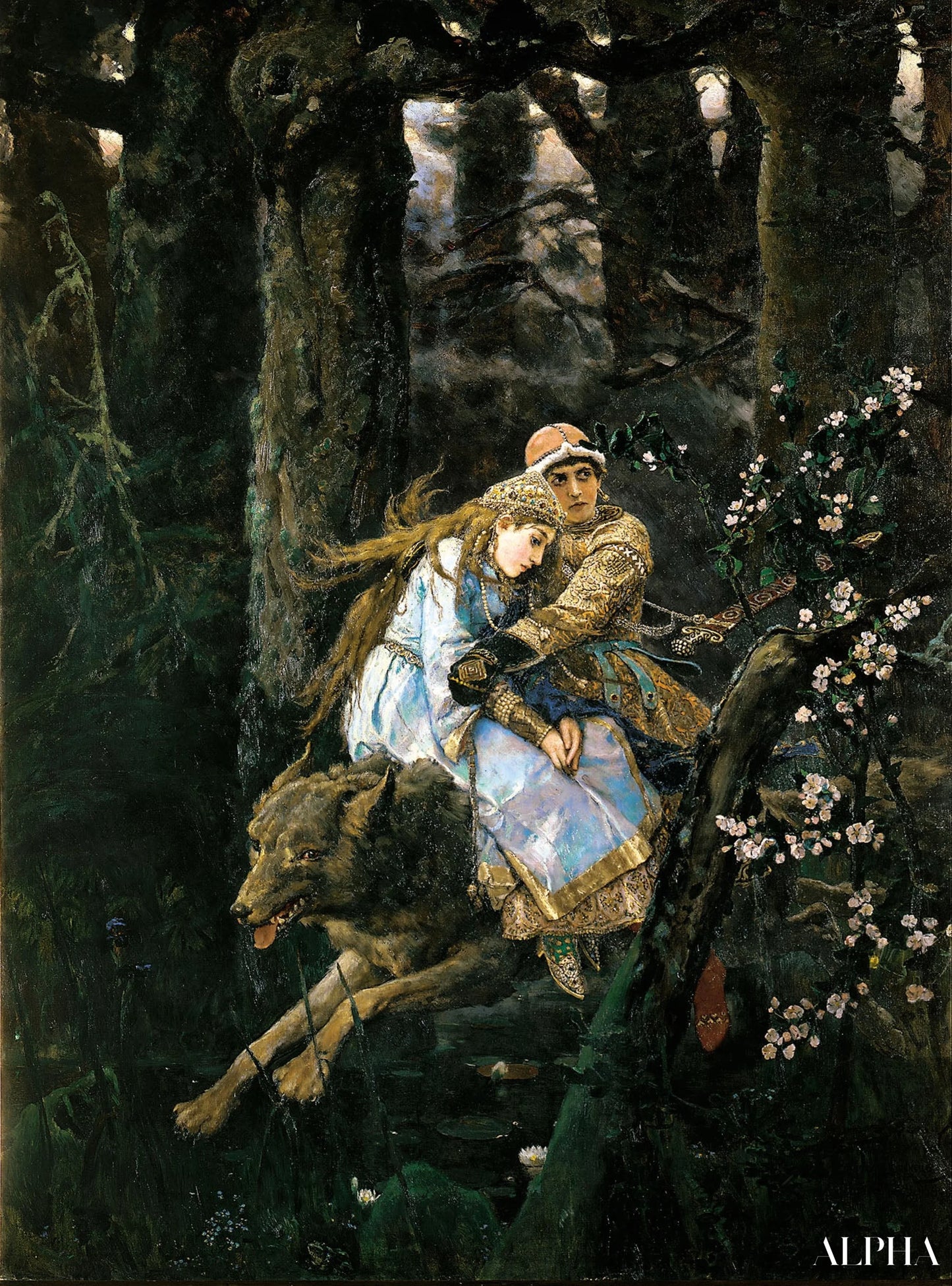 Ivan Tsarevich chevauchant le loup gris - Viktor Vasnetsov - Reproductions de tableaux et peintures haut de gamme