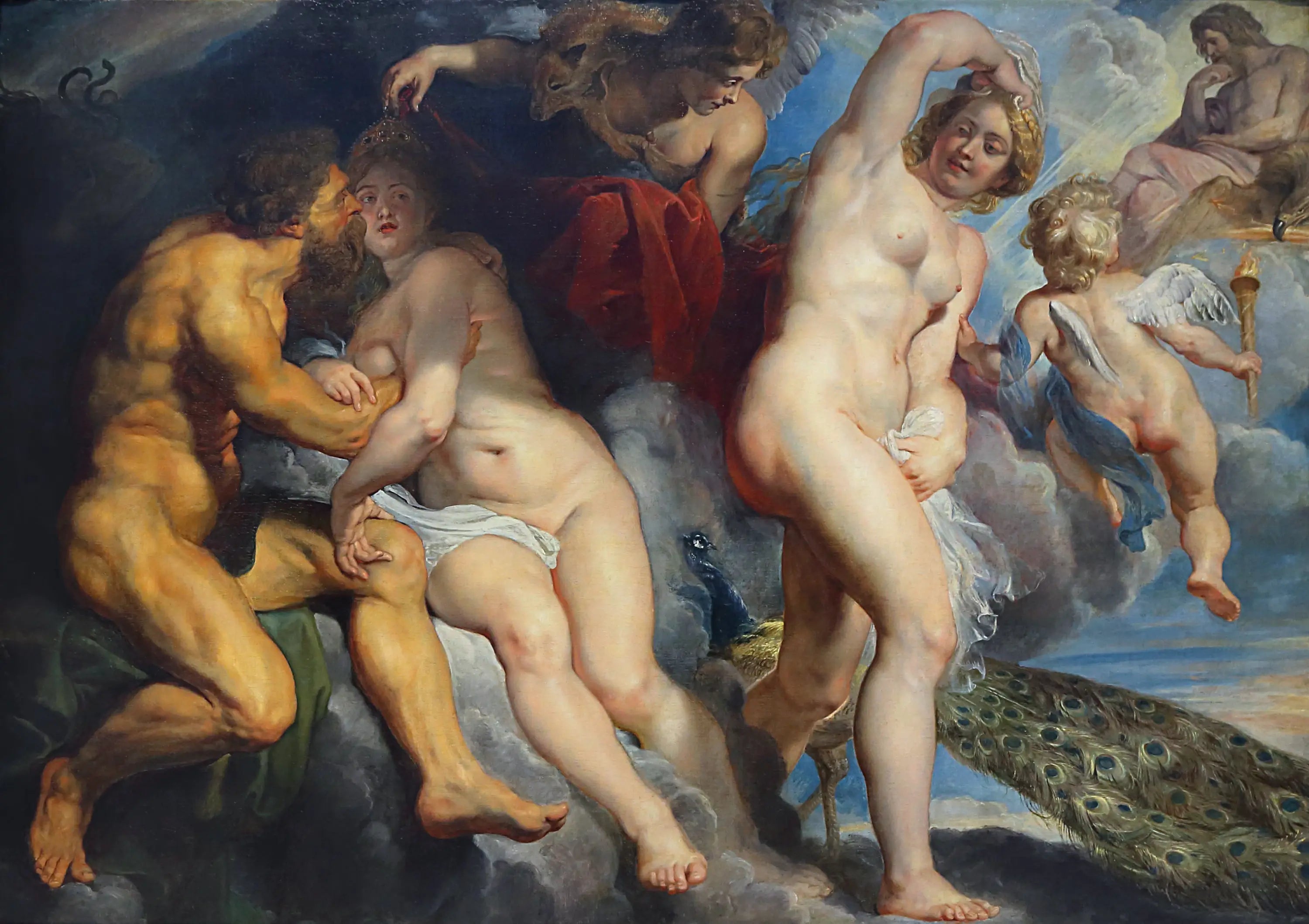 Ixion, roi des Lapithes, trompé par Junon qu'il voulait séduire - Peter Paul Rubens image 1 copie peinte à la main à l’huile
