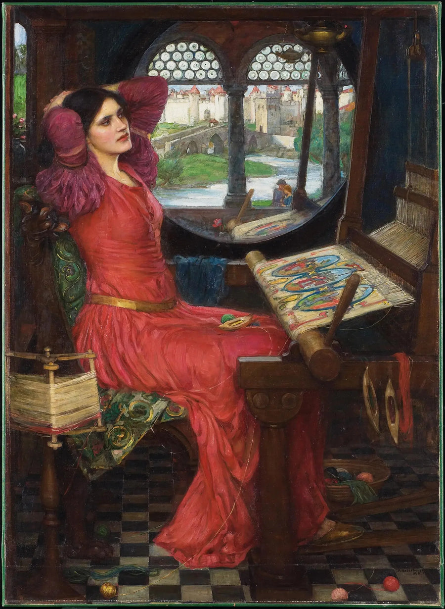 "Olen puoliksi kyllästynyt varjoihin", sanoi Shalottin neito - John William Waterhouse