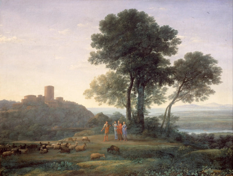 Jacobin ja Laaban ja hänen tyttärensä - Claude Lorrain