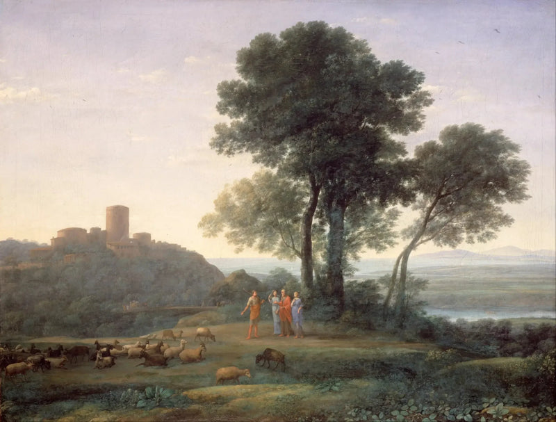 Jacobin ja Laaban ja hänen tyttärensä - Claude Lorrain