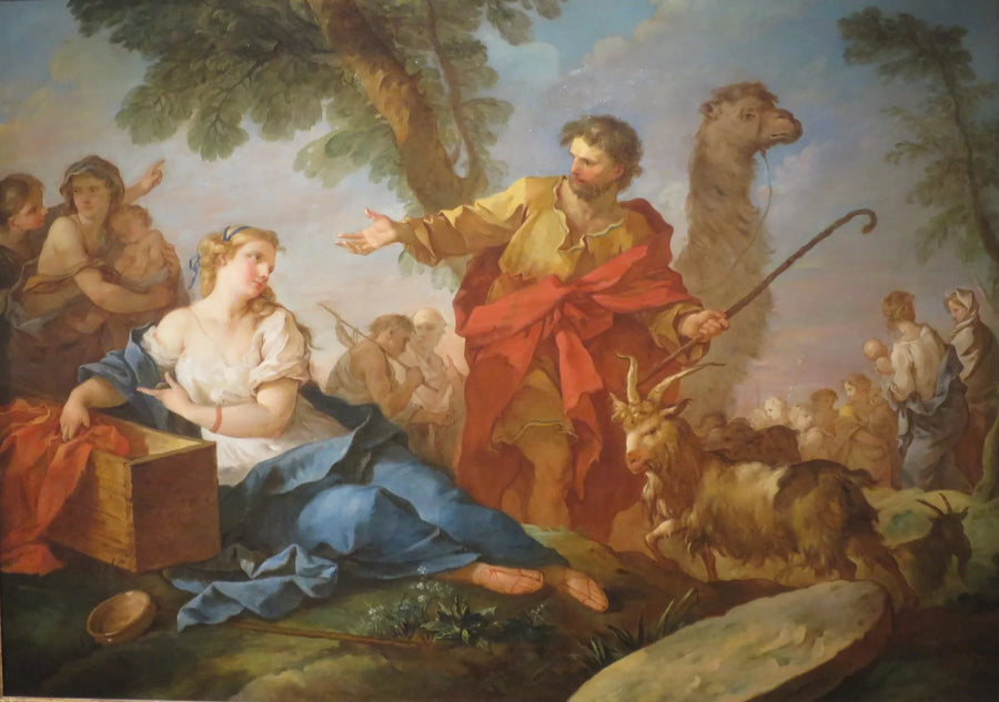 Jacob et Rachel quittent la maison de Laban - Charles-Joseph Natoire