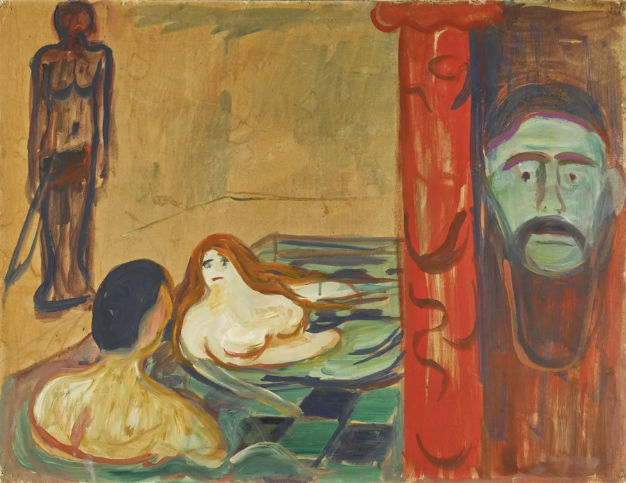Verho kylvyssä - Edvard Munch