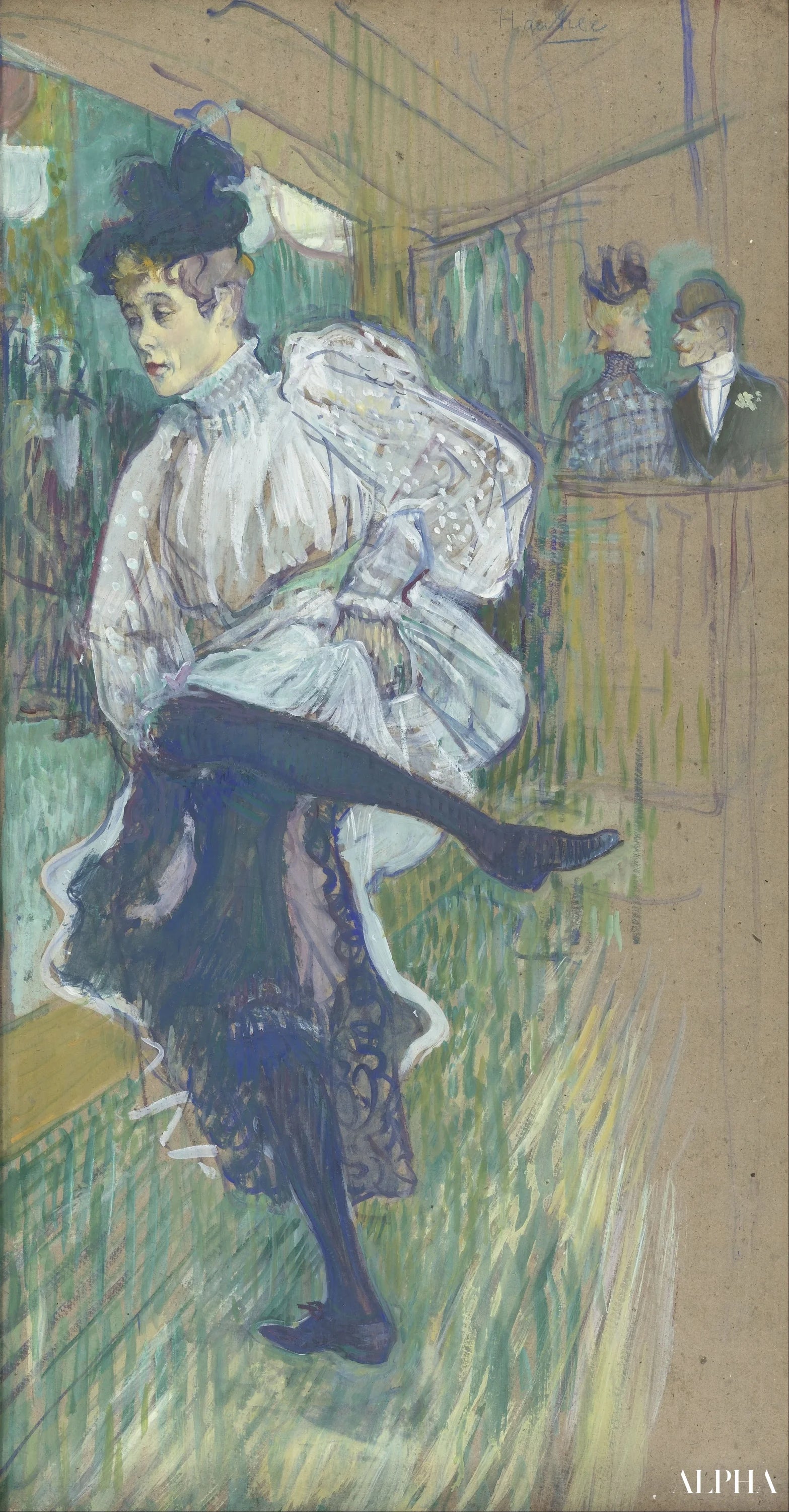 Jane Avril tanssii - Toulouse Lautrec - Korkealaatuiset taulujen ja maalauksien reproduktiot
