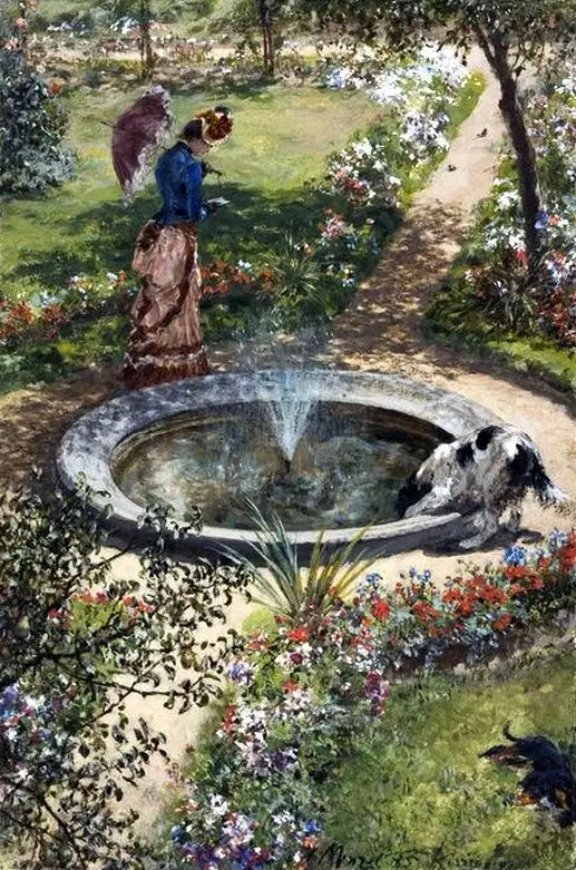 Kissingenin puutarha. - Adolph von Menzel