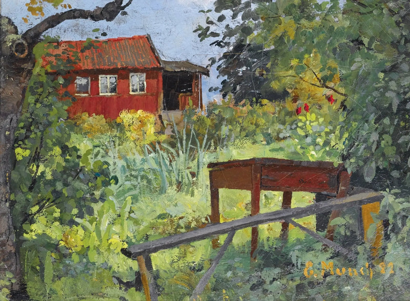 punaisen talon puutarha - Edvard Munch