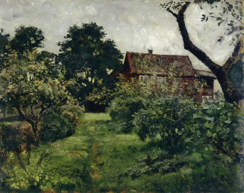 punaisen talon puutarha - Edvard Munch