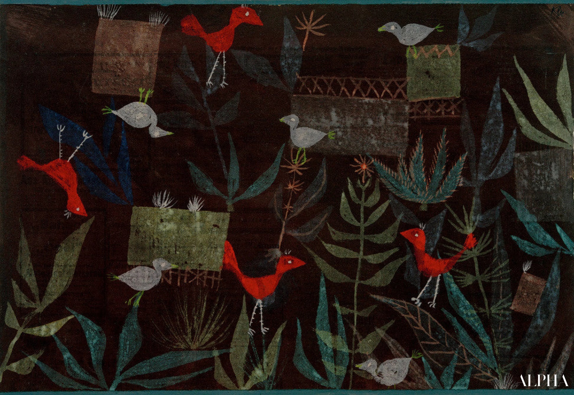 Jardin d'oiseaux - Paul Klee - Reproductions de tableaux et peintures haut de gamme